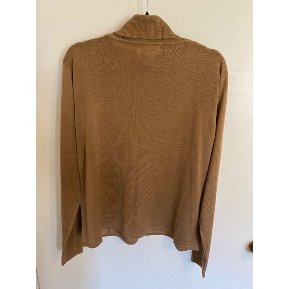 Herman Geist Turtleneck Sweater, size XL Silk Camel Tan Nice - Picture 12 of 12